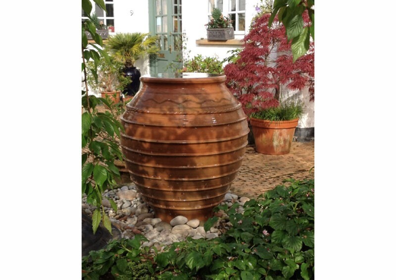 Koronios terracotta pot from The Cretan Pot Shop Rugby Warwickshire