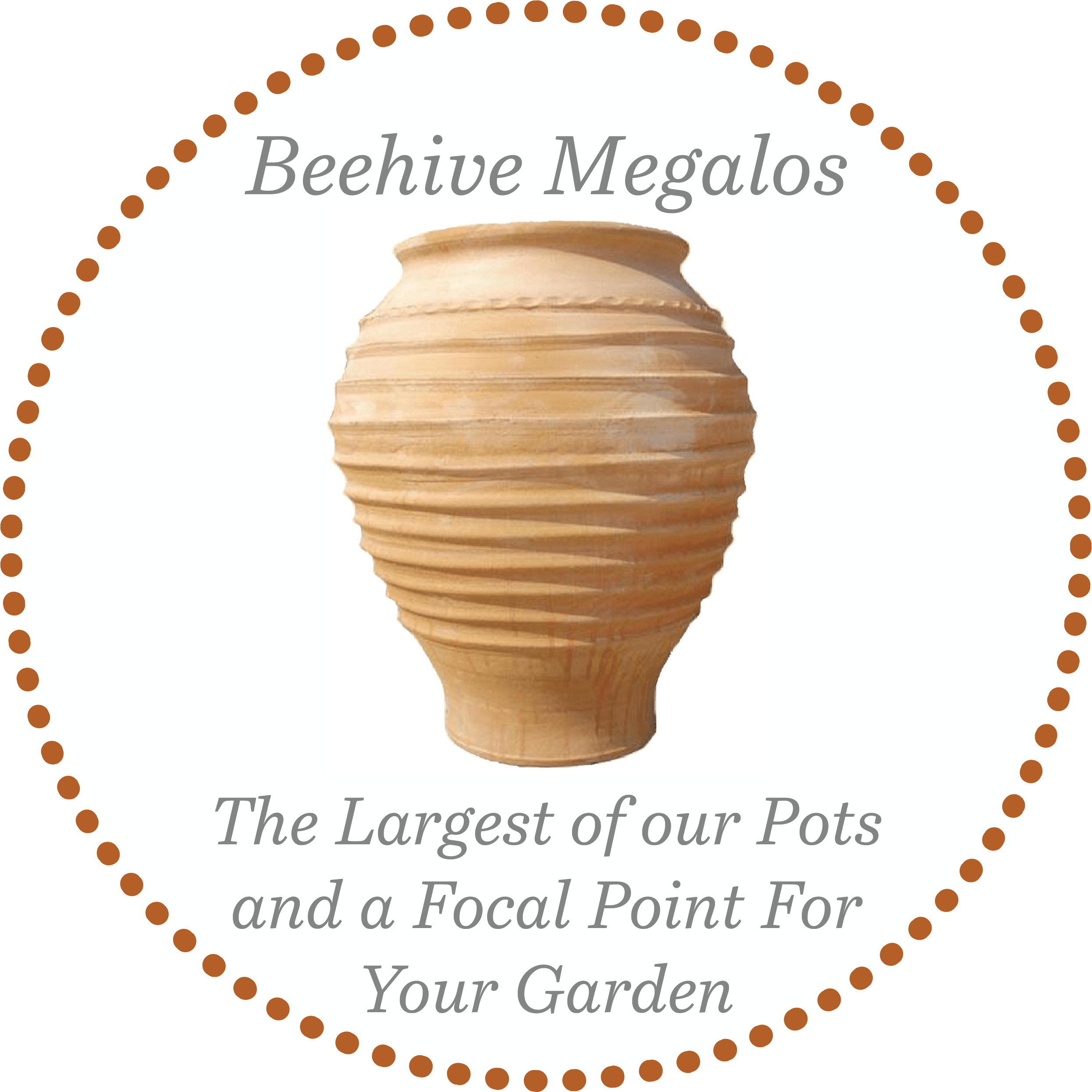 Beehive Megalos Large Terracotta Pot from The Cretan Pot Shop