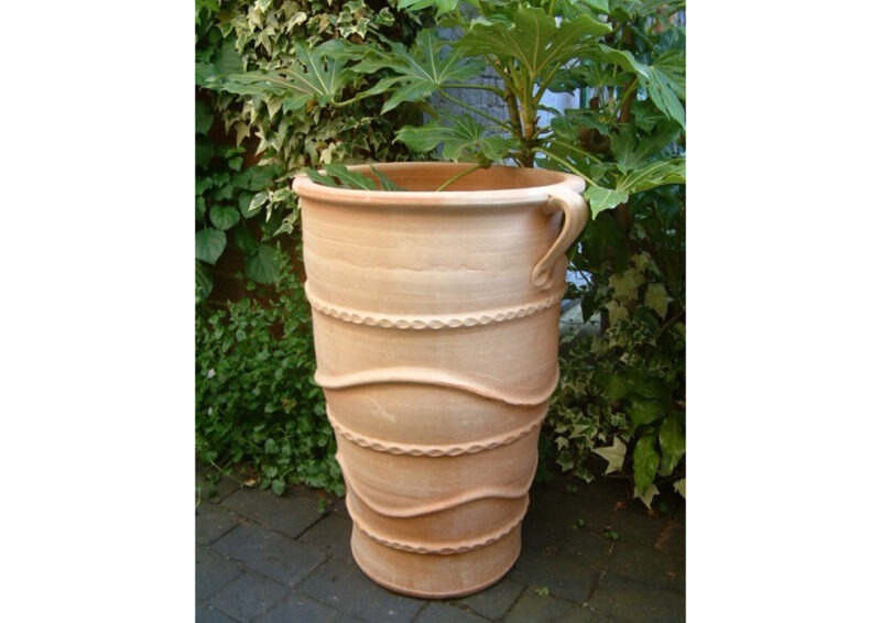 Solina Decorated pot from The Cretan Pot Shop Rugby Warwickshire